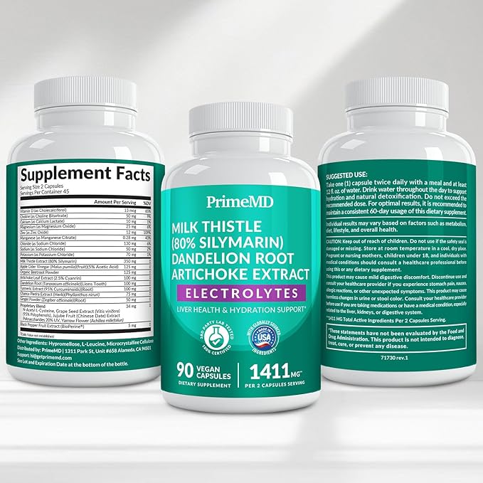 22-in-1 Liver Support Capsules – Supplement with Milk Thistle NAC Electrolytes &amp BioPerine Supplement – Smart Dose for Your Natural Filtration &amp Daily Hydration – 90 Vegan Capsules (Pack of
