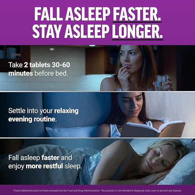 Force Factor Somnapure Drug-No Sleep Aid for Adults with Melatonin Valerian Root &amp Lemon Balm Non-Habit-Forming Sleeping Pills Fall Asleep Calm at Night Wake Up Refreshed 120 Tablets (2-Pack