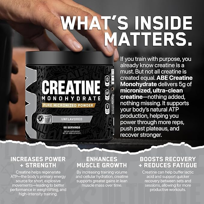 All Black Everything Creatine Monhydrate | 60 Servings | Blue Razz | Micronized Amino Acid Powder | Support Muscles | Cellular Energy | Cognitive Function | Gluten-Free and Keto Friendly