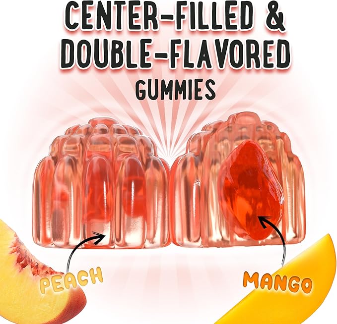 Magnesium Gummies Bundle – 2 Bottles (60 Each) – Apple Kiwi &amp Peach Mango