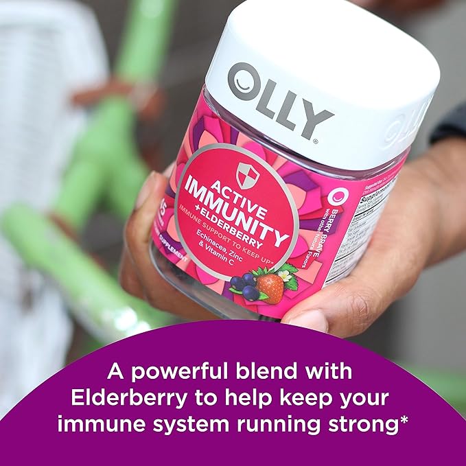 OLLY Adult Multivitamin Gummy with Probiotics 1 Billion CFUs 70 Gummies Immunity Elderberry Gummy 45 Gummies