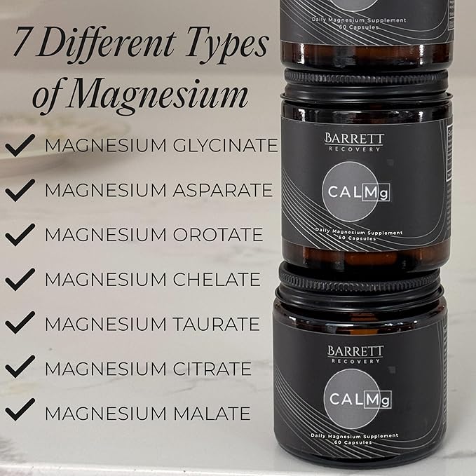 CALMg Magnesium Supplement for Enhanced Sleep &amp Relaxation. Ultimate Sleep aid with Seven Types of Magnesium for Wellness &amp Recovery Support. Ideal for Post-Surgery Comfort and Sleep Enhancing