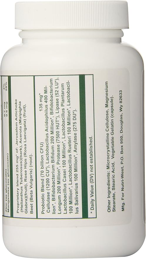 nutri-west Total Probiotics 120 Capsules 2.4 Ounce