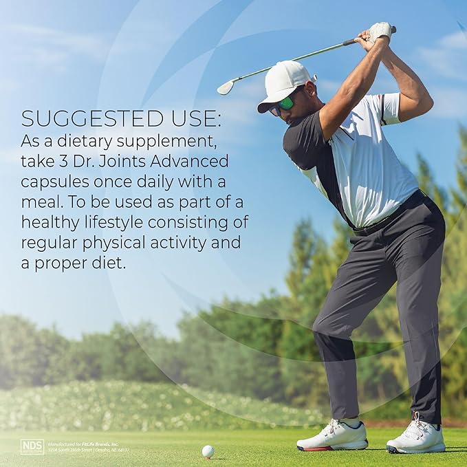 NDS Nutrition Advanced - Joint Health Formula with FruiteX-B Glucosamine &amp Chondroitin - Improved Mobility &amp Flexibility - 90 Capsules