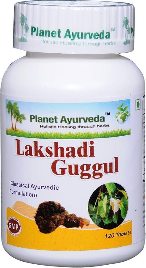 Planet Ayurvda Lakshadi Guggul - Herbal Tablets 100% Natural - 2 Bottles (Each Bottle Contains 120 Tablets)