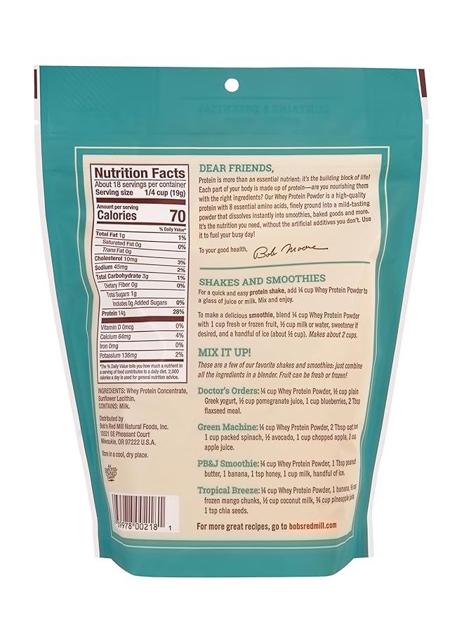 Bob's Red Mill All Natural Whey Protein Powder 12 Ounce