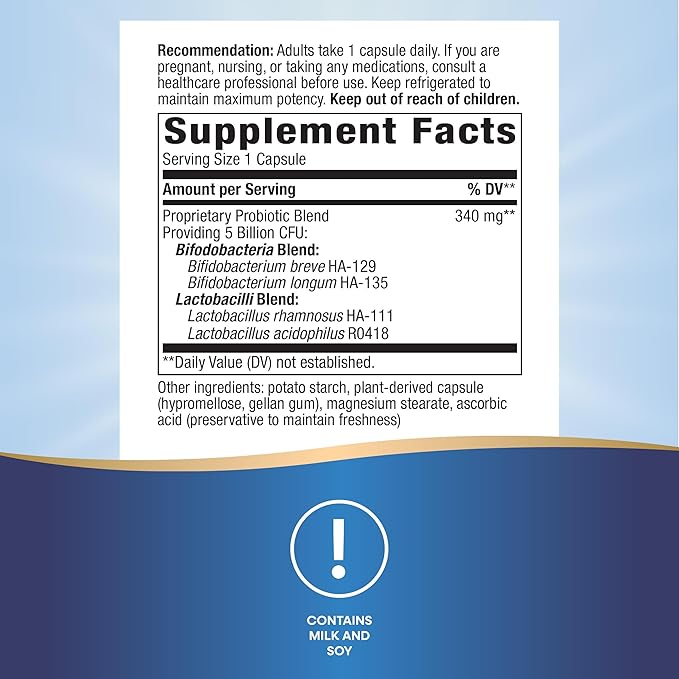 Nature's Way Primadophilus Bifidus Probiotic Supports Digestive Flora* 5 Billion Live Probiotic Cultures per Capsule Lactobacilli Bifidobacteria 90 Capsules (Packaging May Vary)