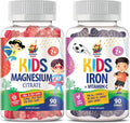 SUNNY SAM Iron Gummies for Kids &amp Magnesium Gummies for Kids &amp Adults - 100mg - Calm Magnesium Chews
