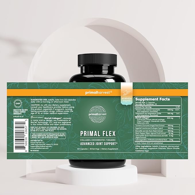 Primal Harvest Daily Two-Step Routine | Ashwagandha + Flex | 2 Pack | 30 Day Supply