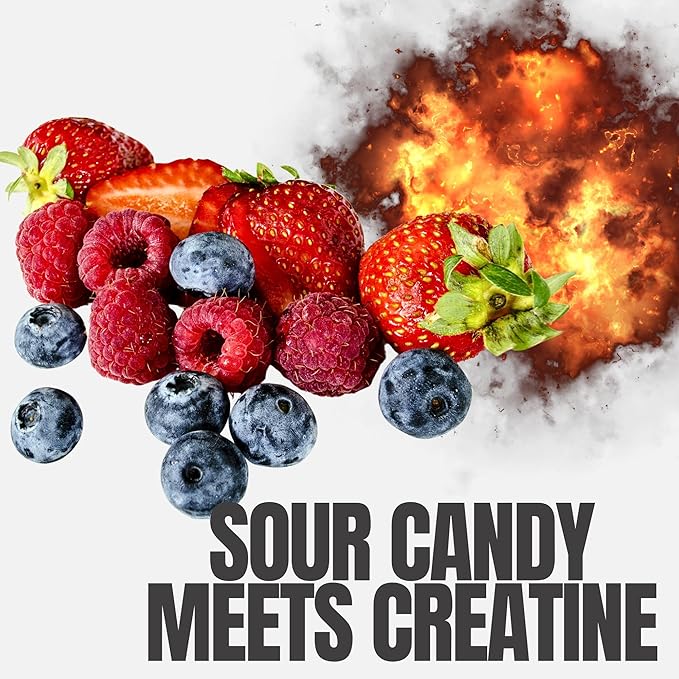 Creatine Tablet Chews 150ct 5G Micronized Monohydrate Sour Candy Mixed Berry Flavor