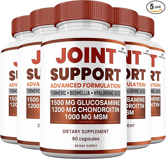 (5 Pack) Joint Support Capsules All Natural Premium Formula Maximum Strength Vitamin Joint Support Supplement Pills