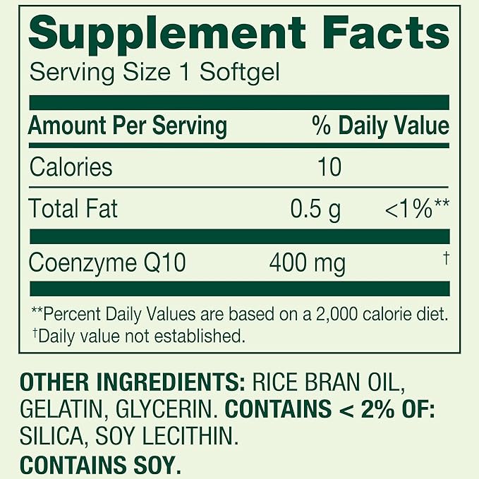 SUREFECT Spring Valley CoQ10 400mg - 30 Rapid-Release Softgels - Antioxidant Support for Heart &amp Energy Organizer.