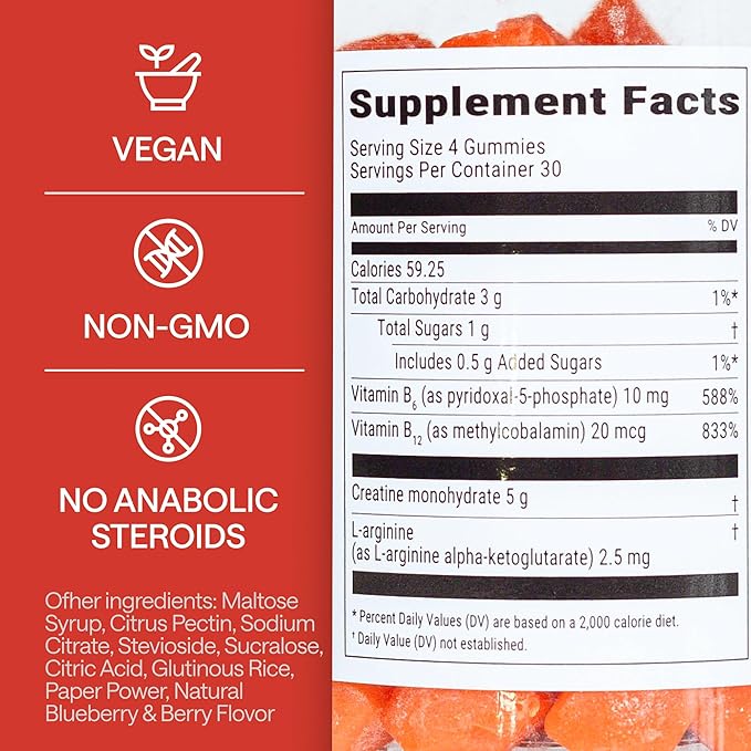 Gym Endurance Bundle - Resveratrol for Heart Support - Creatine Monohydrate Gummies 5g for Muscles - 60 Resveratrol 500MG Softgels 120 Creatine Chewables