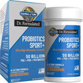 Garden of Life Dr Formulated Sport Probiotics Digestive Supplement Organic Prebiotics for Women &amp Men Athletes Clinically Studied Turmeric Curcumin 50 Billion CFU Gut Health Acidophilus 30ct