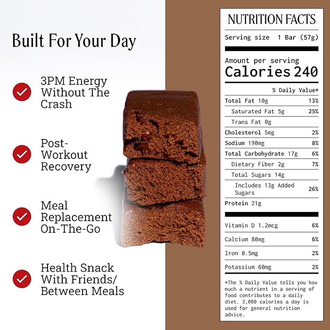 PRIMA ANCESTRAL PROTEIN BAR Grass Fed Protein Bars - 21G Protein – Animal-Based Protein Bar with Beef Tallow Raw Honey Seed Oil Free Low Carb Gluten-Free – Cacao - 7 Pack
