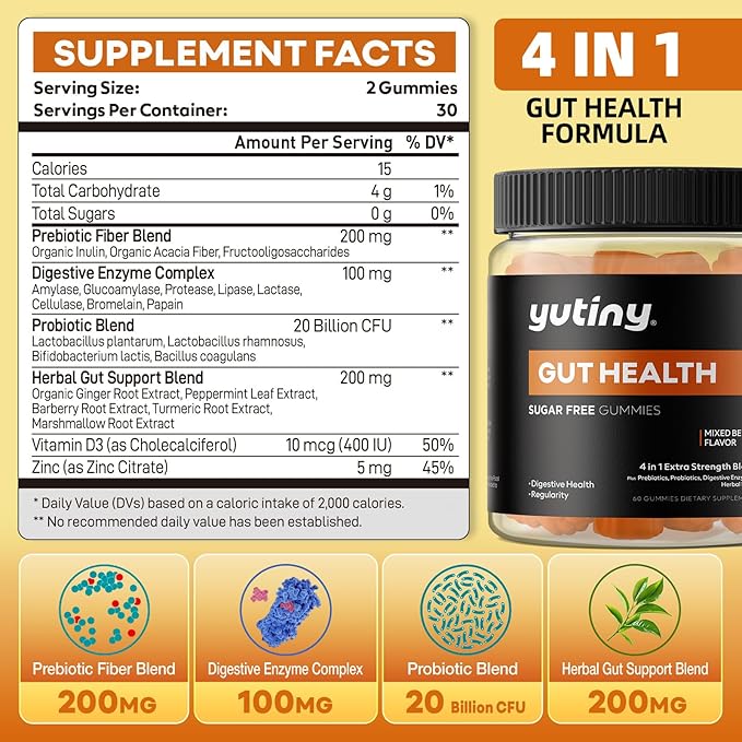 Calcium Citrate Gummies Gut Health Gummies for Women &amp Men