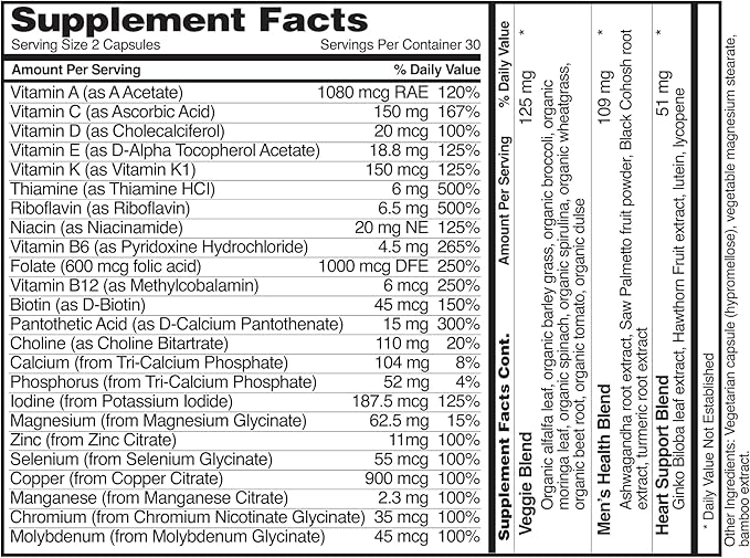Snap Supplements Liver Health + Men's Daily Multivitamin Bundle 60 Capsules Each