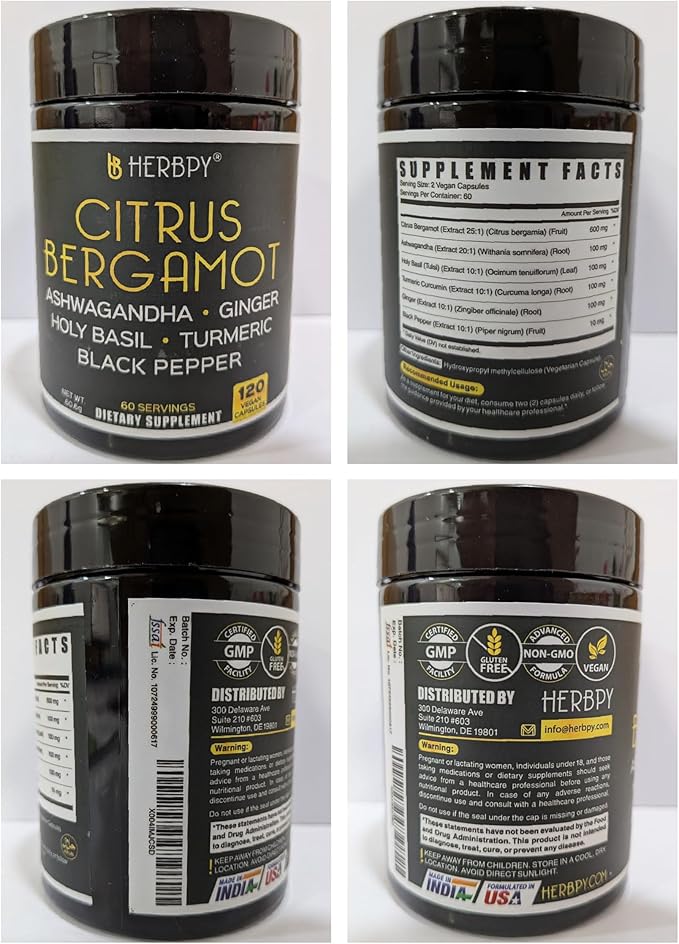 Bundle 6in1 Citrus Bergamot Complex 120 Count &amp 4in1 Cardamom Capsules 100 Count