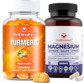 Ginger and Turmeric Supplement Gummies Bundle with Triple Magnesium Complex – Plant-Based Support for Joints Sleep and Daily Balance – Vegan Non-GMO (2 Items)