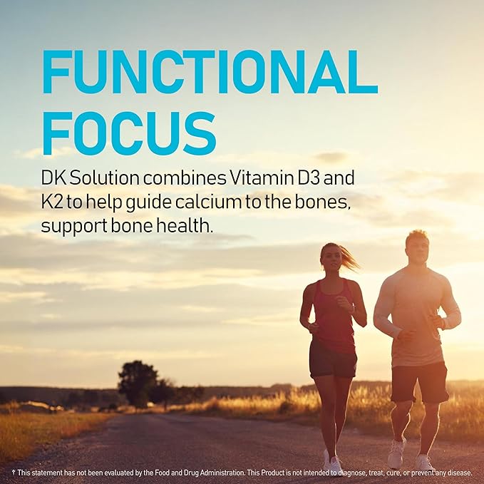 NANOWELL DK Solution 120 Softgels X 2 Bottles (Vitamin D3 + K Complex) - Dietary Supplement for Bone Teeth and Muscle Health Immune Support (240 Count)