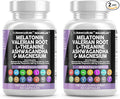 Clean Nutraceuticals Melatonin 10mg Valerian Root L Theanine 200mg Ashwagandha - Sleep Support for Women &amp Men with Magnesium Complex Lemon Balm Chamomile &amp Passion Flower - 60 Caps (Pack o
