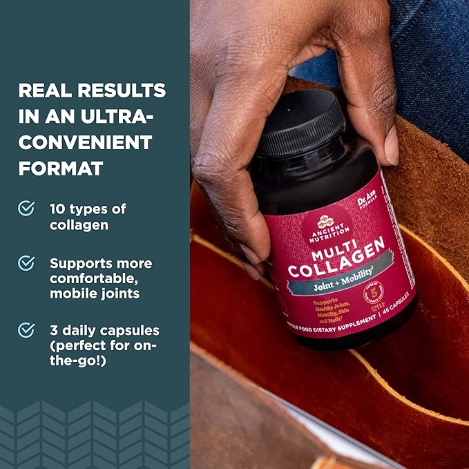 Ancient Nutrition Collagen Pills for Joint Support Multi Collagen Capsules 90 Ct Joint + Mobility Supports Joints Skin &amp Nails Exercise Recovery Paleo and Keto Friendly Gluten Free