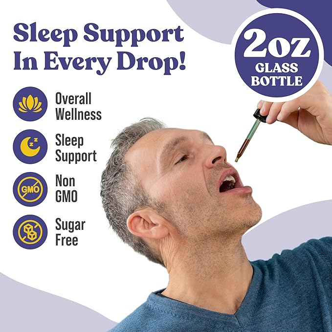 Rejuvica Health NoctuRest Liquid Melatonin Drops for Adults – Natural Sleep Aid with Magnesium L-Theanine &amp Valerian Root – Nighttime Sleep Support for Calm &amp Rest - 2X Absorption Drops - 2 F