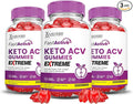 (3 Pack) Fast Active Keto ACV Gummies Extreme 2000MG Fastactive Keto Gummies Apple Cider Vinegar Formulated with Pomegranate Beet Juice Powder B12 Vegan Non GMO 180 Gummys