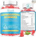 2 Pack Ashwagandha Gummies with Turmeric GABA Mood Energy and Immune Support Mixed Berry Flavor 120 Cts