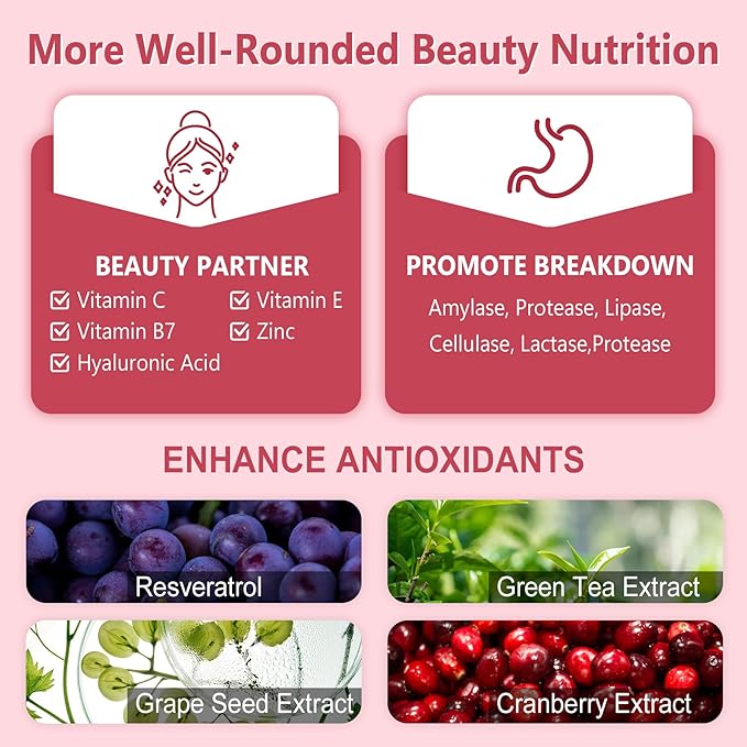 Hydrolyzed Collagen Peptides Pills + Liposomal Calcium AKG Supplement 1500mg