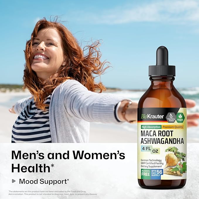 Maca Ashwagandha Tincture 4 Fl. Oz. &amp Turmeric Ginger Tincture 4 Fl. Oz.