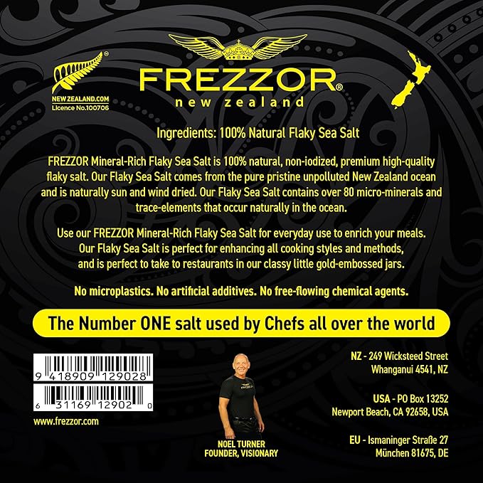 FREZZOR Omega 3 Black Green Lipped Mussel Oil 53x Higher Potency for Superior Joint Comfort &amp Mobility No Fishy Aftertaste 1 Bottle 60 Softgels Plus 1 Pouch of Flaky Sea Salt