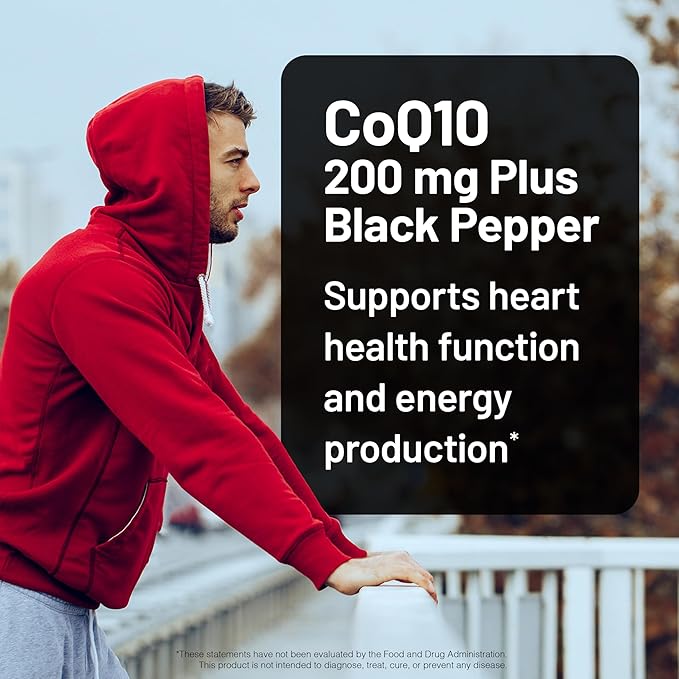 NatureWise (Pack of 2) CoQ10 200mg + Black Pepper High Absorption - 30 Softgels[30-Day Supply] + [1] 5-HTP 200mg + Vitamin B6 - Non-GMO Vegan - 60 Capsules[60-Day Supply]