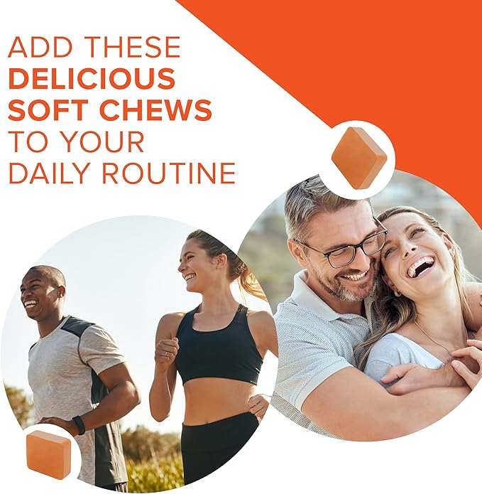Qunol Turmeric and Ginger Soft Chews 750mg Turmeric Supplement Ultra High Absorption to Support Joint Health 90 Count