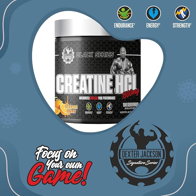 Black Series Creatine Hcl 1500mg | 300g (150 Serving Orange Blast)