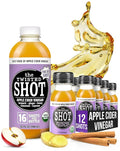 The Twisted Shot | Organic Apple Cider Vinegar Wellness Shots with Ginger Turmeric Honey Cinnamon &amp Cayenne | Supports Digestion Immunity &amp Gut Health | 32 oz Bottle + Twelve 2 oz Minis