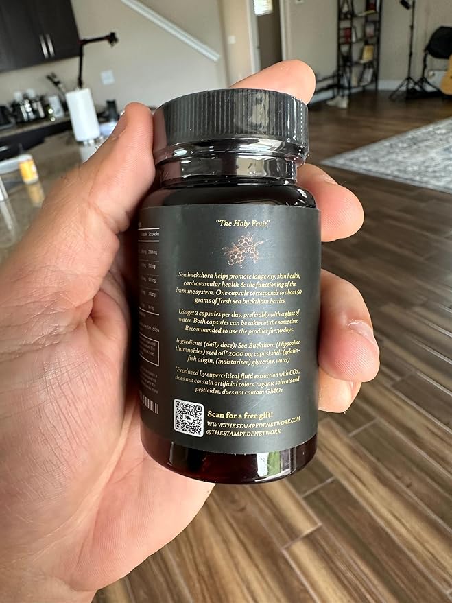 Immortal Sea Buckthorn Capsules – Ancient Power Modern Vitality for Men and Women with Omega 3 6 7 9 and Antioxidants for Radiant Skin Energy &amp Immune Support.