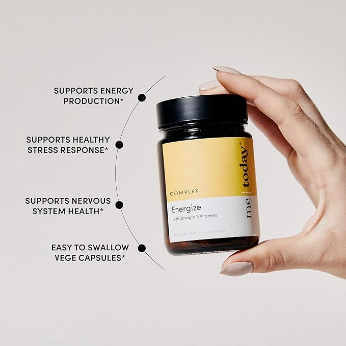 me today Energise Supplement Super B Vitamin B Complex for Men &amp Women - B6 B12 with Vitamin C Zinc Ashwagandha and Siberian Ginseng - Energy and Immune Support - Vegan 60 Servings