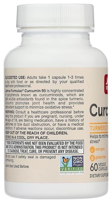 Jarrow Formulas Curcumin 95 Provides Antioxidant Support 500 mg 60 Capsules