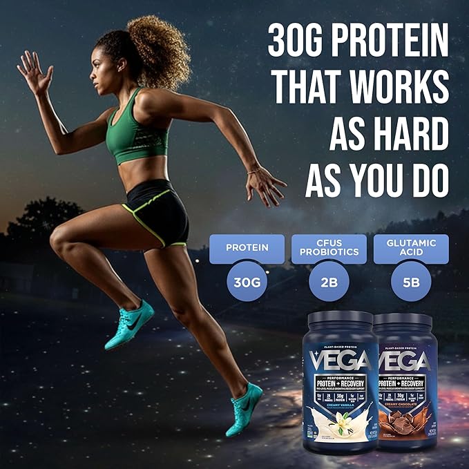 Vega Sport Premium Protein Powder + Recovery Bundle - Vanilla (20 servings) and Chocolate (19 servings) 30g Plant Based Protein 5g BCAAs Low Carb Keto Pea Protein for Women and Men