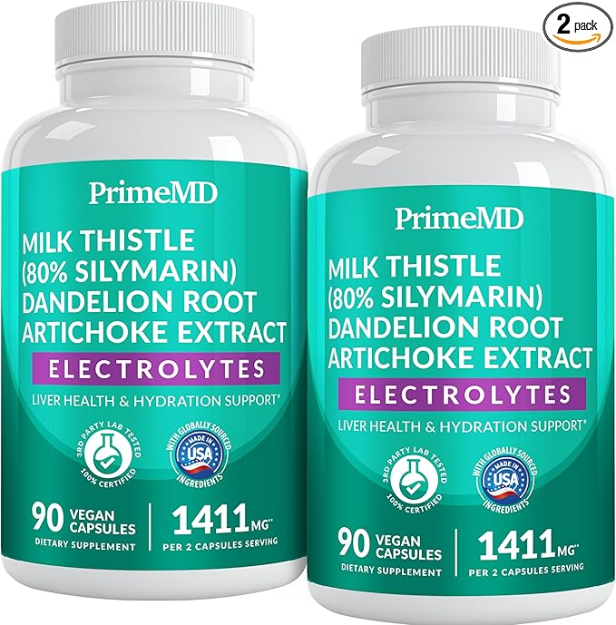 22-in-1 Liver Support Capsules – Supplement with Milk Thistle NAC Electrolytes &amp BioPerine Supplement – Smart Dose for Your Natural Filtration &amp Daily Hydration – 90 Vegan Capsules (Pack of