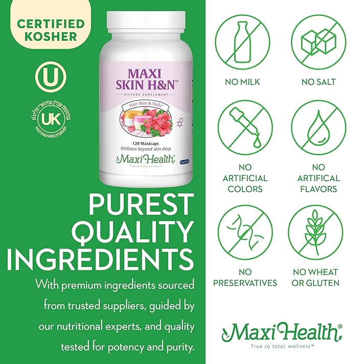 Hair Skin and Nails Vitamins for Women and Men with Hyaluronic Acid Biotin Vitamin A Probiotics - Hair Vitamins for Hair Loss &amp Growth Supplement to Support Body Collagen 120 Caps