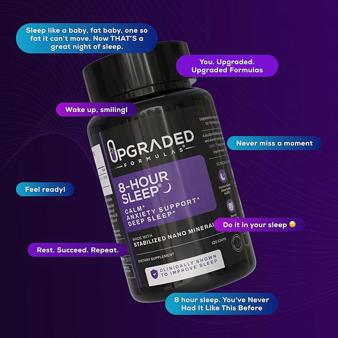 Upgraded Formulas 8-Hour Sleep: Clinically Shown To Improve Sleep 120 Capsules