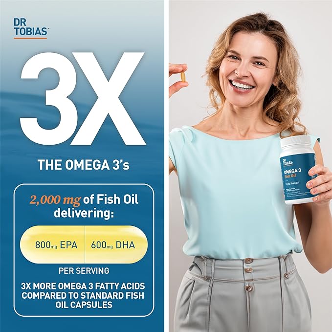 Dr. Tobias Omega 3 Fish Oil and Oregano &amp Caprylic Acid Supplements Supports Heart Brain Immune with Gut Flora Balance Complex &amp Intestinal Health for Women &amp Men