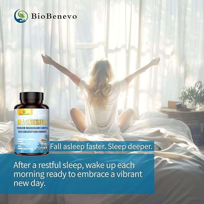 5-in-1 Magnesium Complex | 320mg of Magnesium Glycinate Malate Citrate… | Support for Sleep Muscle Relaxation and Energy Metabolism | High Absorption | Vegan Non-GMO | 120 Capsules