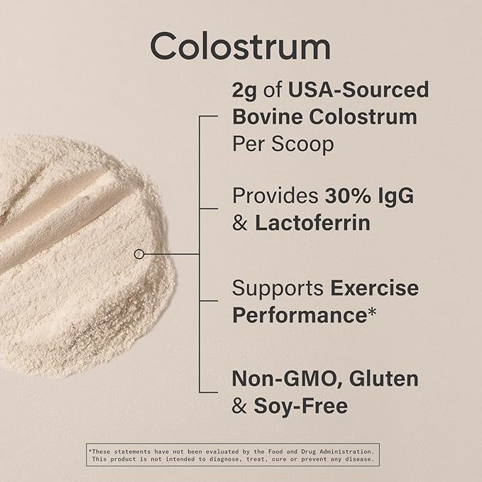Sports Research® Gut Health Pack - Daily Probiotics w/Lacto &amp Bifido Probiotic Strains (60 Billion CFU) and U.S. Sourced Bovine Colostrum Powder w/IgG Antibodies for Gut Health &amp Digestive Sup