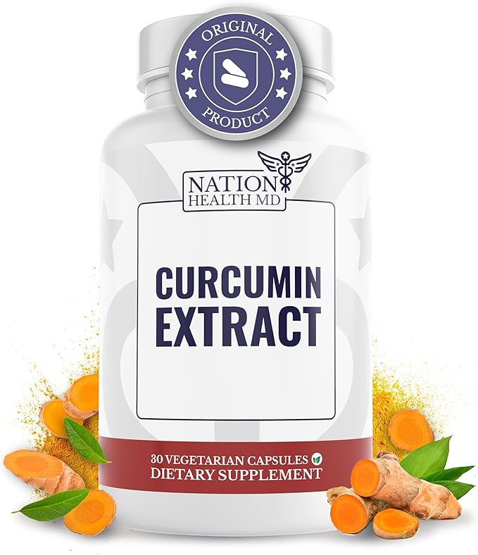 Curcumin Extract - Turmeric Supplement - High Absorption Curcuma for Immune Health Support &amp Joint Health - Standartized Curcuminoids - Vegan Gluten Free - 30 Capsules