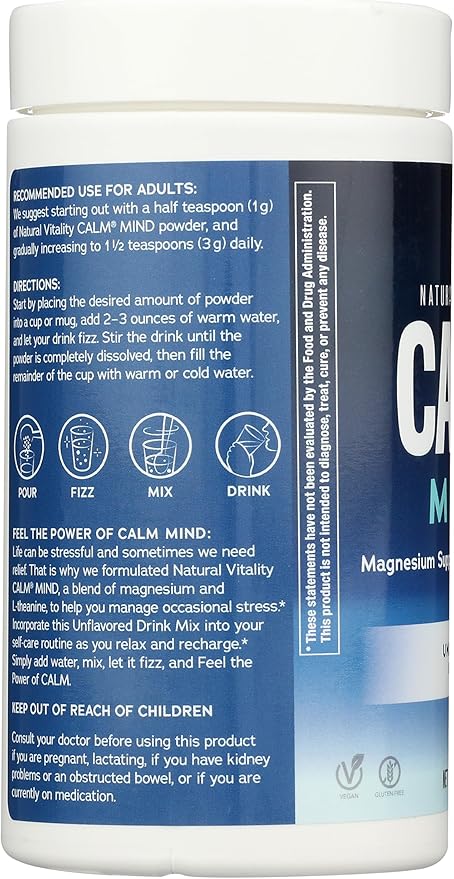 Natural Vitality Unflavored Calm Mind 6 Oz