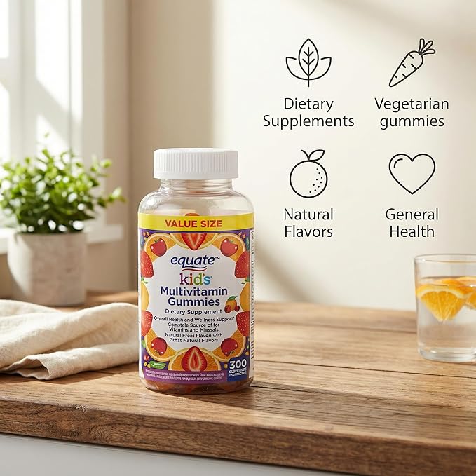 Kids Vitamins Multivitamin Gummies for Children Toddler Vitamins Vegetarian Formula Natural Flavors Dietary Supplements Vitaminas para Niños 300 Gummies