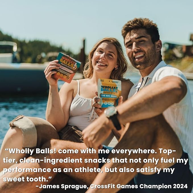 Wholly Balls Protein Bites – Healthy Plant-Based Snack | High Protein Low Sugar Gluten-Free Energy Balls (Pack of 3 Rocky Roadie)
